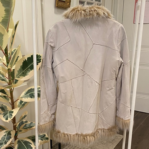 Vintage 1980s Marvin Richards Cream Penny Lane Suede Jacket - Picture 4 of 9